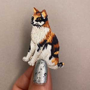 Calico Cat Patch//Iron on//sew on//