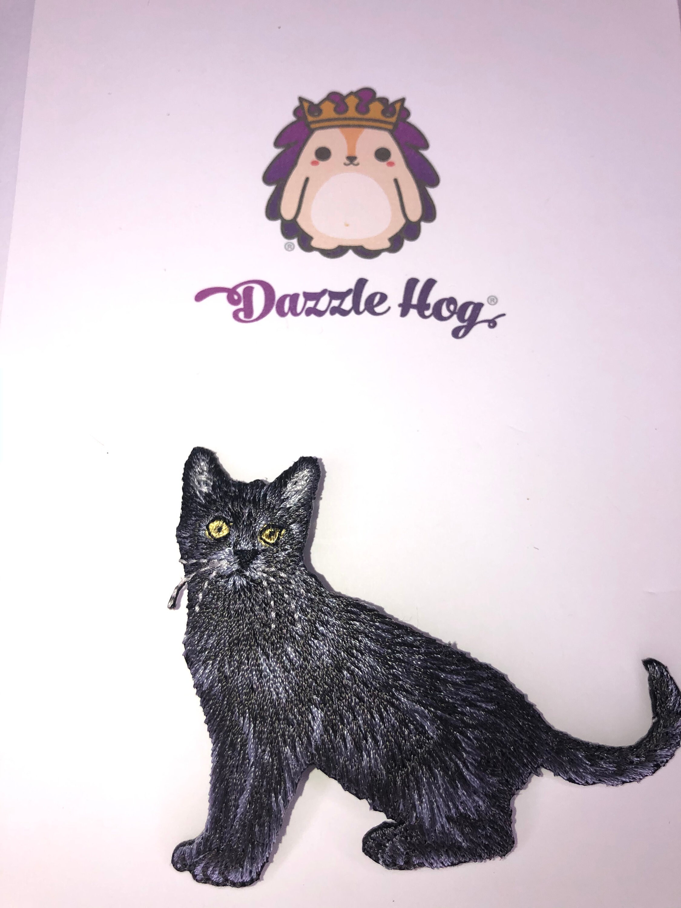 Black Cat Patch Kitten Iron on Applique Etsy