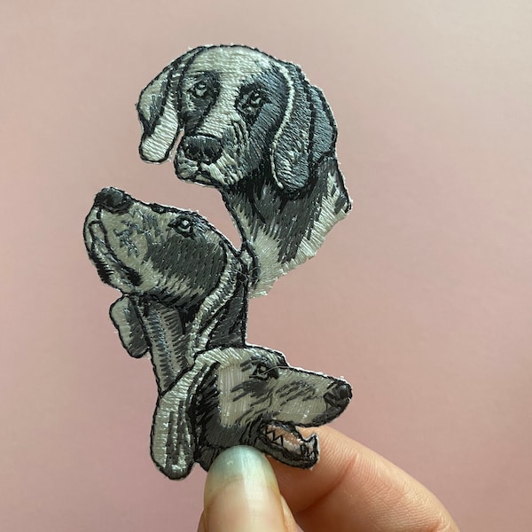 weimaraner dog patch, dog breed patches