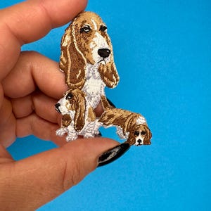 Basset hound Dog Patch - Iron on - Applique