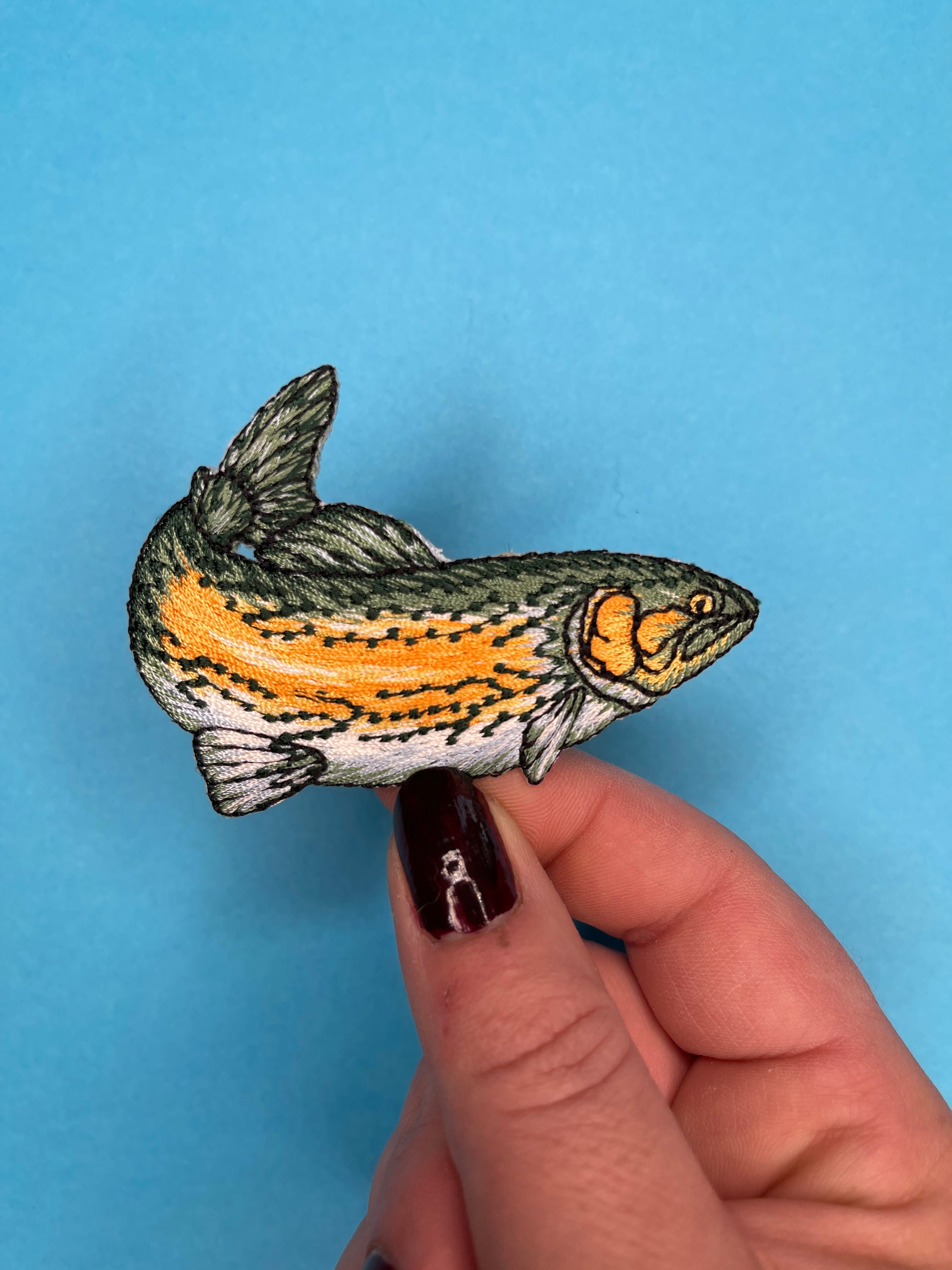 Realistic Fish Patch Set of 2 Iron on Applique Fishing Etsy