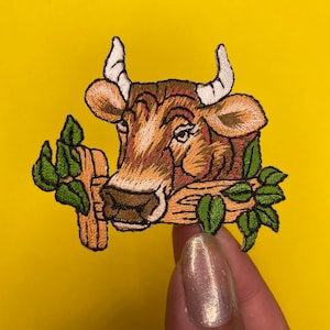 Parche de toro - Hierro encendido - Aplique - Cabeza de toro