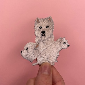 Westie Dog Patch - Iron On - Appliqué - West Highland Terrier