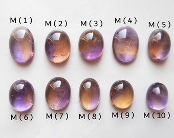 40.Ct Superb Natural Bio Color Ametrine Cabochon Marquise 19x40x7MM Approx Hand Polished Bolivianite Purple Loose Gemstones Jewelry Making