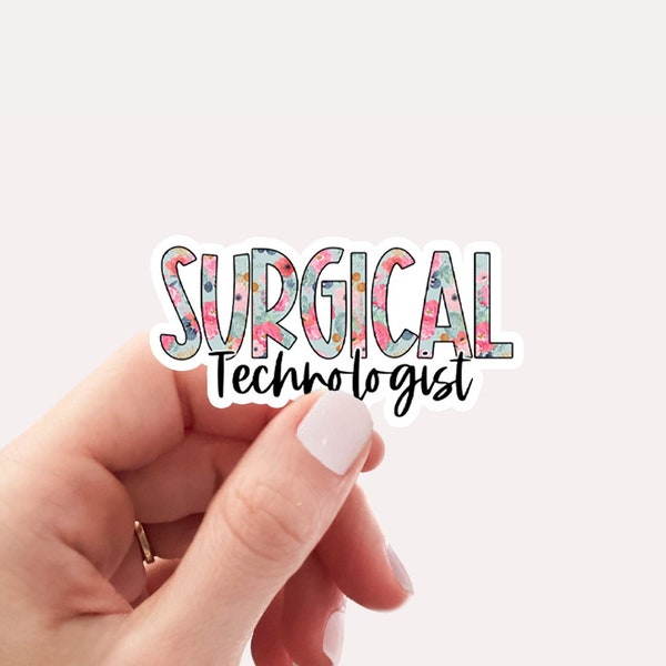 Surgical technologist sticker, CST, scrub tech, waterproof vinyl sticker, laptop decal, water bottle sticker