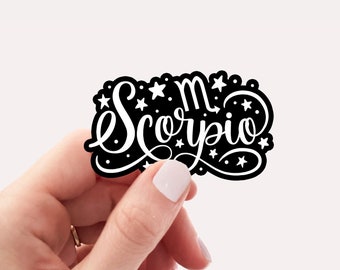 Scorpio sticker, zodiac stickers, vinyl waterproof stickers for laptop, astrology stickers, water bottle stickers, witch sticker