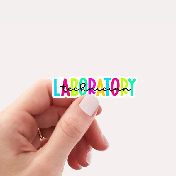 Laboratory technician sticker, lab tech, vinyl sticker, waterproof sticker, water bottle sticker, laptop sticker