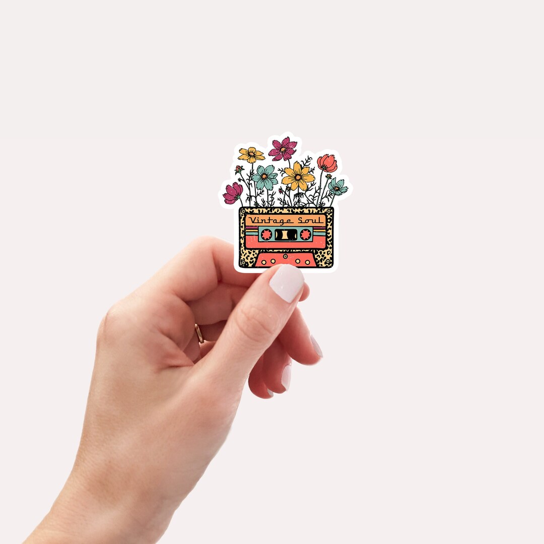 Vintage Soul Sticker, Hippie Sticker, Waterproof Vinyl Sticker, Water ...