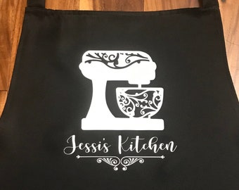 Tablier personnalisé, tablier personnalisé, cou réglable, poches, cadeau, femmes, cadeau pour la douche nuptiale, mignon, gentil, personnalisé, tablier, cadeau pour elle