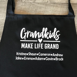 Personalized Apron, Custom Apron, Adjustable Neck, Pockets, Gift from grandkids, Grandma, Birthday, custom, personalized, Mother&#39;s Day, nana
