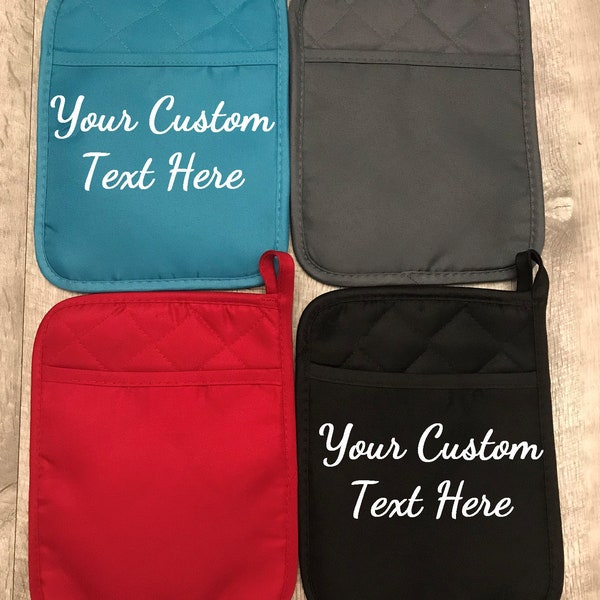 Personalized Hot Pads, Custom Hot Pads, Personalized Pot Holder, Custom Pot Holder, Gift for Bride, Pot Holder, hotpad, Kitchen, oven mitt