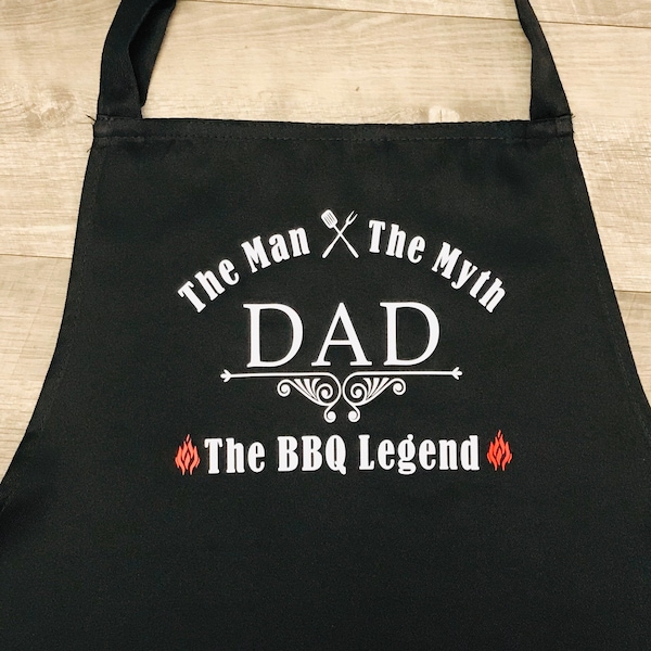 Personalized Apron, Custom Apron, Mens, Adjustable Neck, Pockets, Gift, gift for him, funny apron, grilling, BBQ, Birthday, Men's aprons,dad