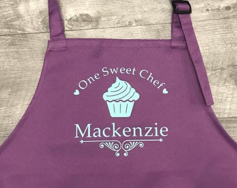 Personalized Kids apron, Custom Kids Apron, Aprons for kids, kids aprons, custom text aprons, girls, boys, little kids, gift for kids, baker