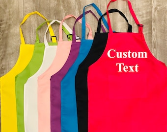 Tablier personnalisé pour enfants, tablier personnalisé pour enfants, tabliers pour enfants, tabliers pour enfants, tabliers de texte personnalisés, filles, garçons, petits enfants, cadeau pour enfants, boulanger