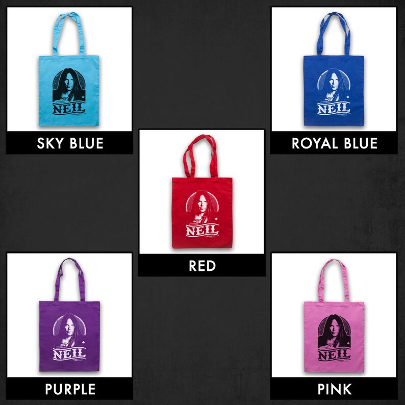 Neil Tribute Canadian Folk Rocker Legend Guitarist Unofficial Cotton Tote Bag Shopper