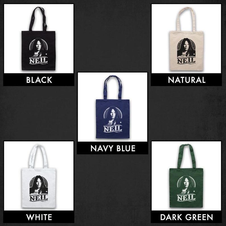 Neil Tribute Canadian Folk Rocker Legend Guitarist Unofficial Cotton Tote Bag Shopper
