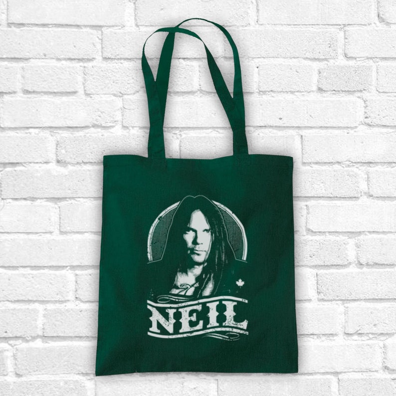 Neil Tribute Canadian Folk Rocker Legend Guitarist Unofficial Cotton Tote Bag Shopper