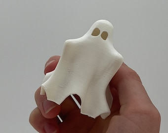 Pocket Ghost Figurine — 3D Printed Halloween Decor and Spooky Desk Toy