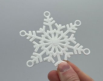 Snowflake Ornament — 3D Printed Christmas and Holiday Decor Gift