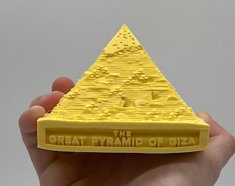 Maqueta de la Pirámide de Giza impresa en 3D: decoración del hogar hecha a mano