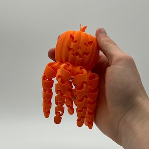 Gelenk Kürbis Kopf Spielzeug | Posierbare Figur mit Halloween-Motiv | Gruseliger Jahreszeiten Dekor | Interaktiver Halloween Spaß