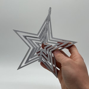 Christmas Ornament Star | Handmade Festive Tree Topper | Holiday Decor | Festive Star Decoration | Tree Trim Accessory