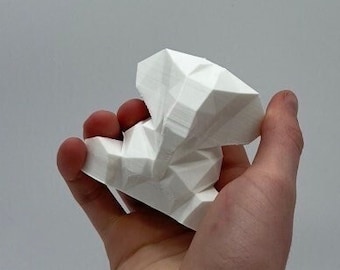 Low Poly olifant — 3D-geprint handgemaakte dierenfiguur en woondecoratie