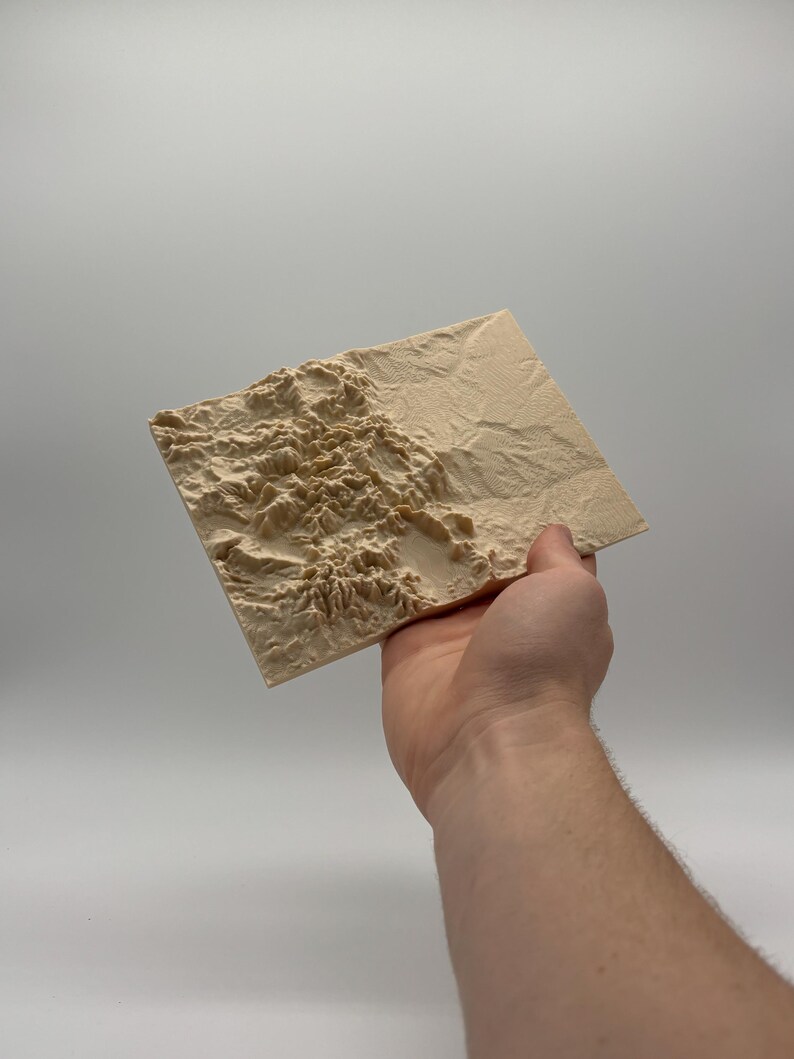Colorado 3D Topographic Map — State Terrain Model and Rocky Mountains ...