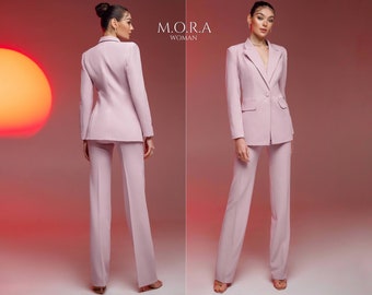 Pink Pant Suit For Women, Woman Suit, Pink Suit Women, Formal Pantsuit For Women, Prom Pantsuit, Pink Pantsuit, Women Suit Set, Pantsuit