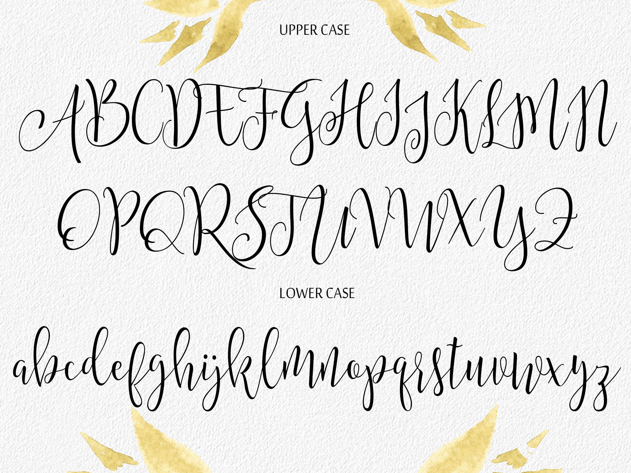 Digital font Calligraphy Handwritten Script Wedding Watercolor Etsy