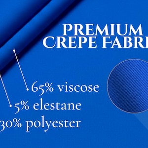 Completo da donna blu elettrico composto da 3 pezzi, blazer lungo, top corto e pantaloni, abito formale per festa di compleanno, gala, anniversario, sera immagine 8