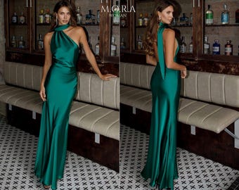 Emerald Green Floor Length Dress, Emerald Green Evening Gown, Emerald Green Formal Dress, Emerald Green Maxi Dresses For Women