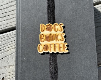 Dogs, coffee, books accessories bookish gift for book lovers bibliophile stocking stuffer