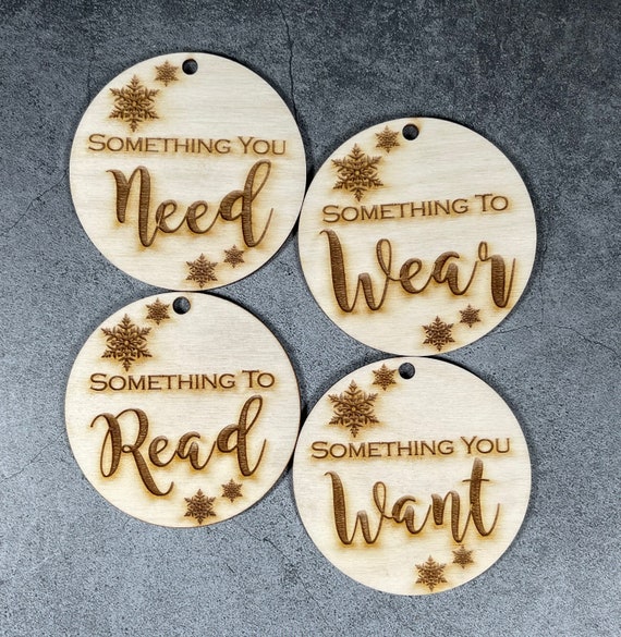 Buy Something You Want Christmas Gift Tags for Kids SET OF 4, Want