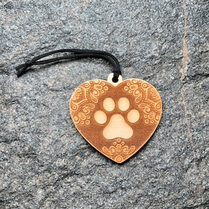 Paw print heart car Air Freshener "freshie" RechargeableRe-Scentable Freshener for Car, mirror decoration, new car gift