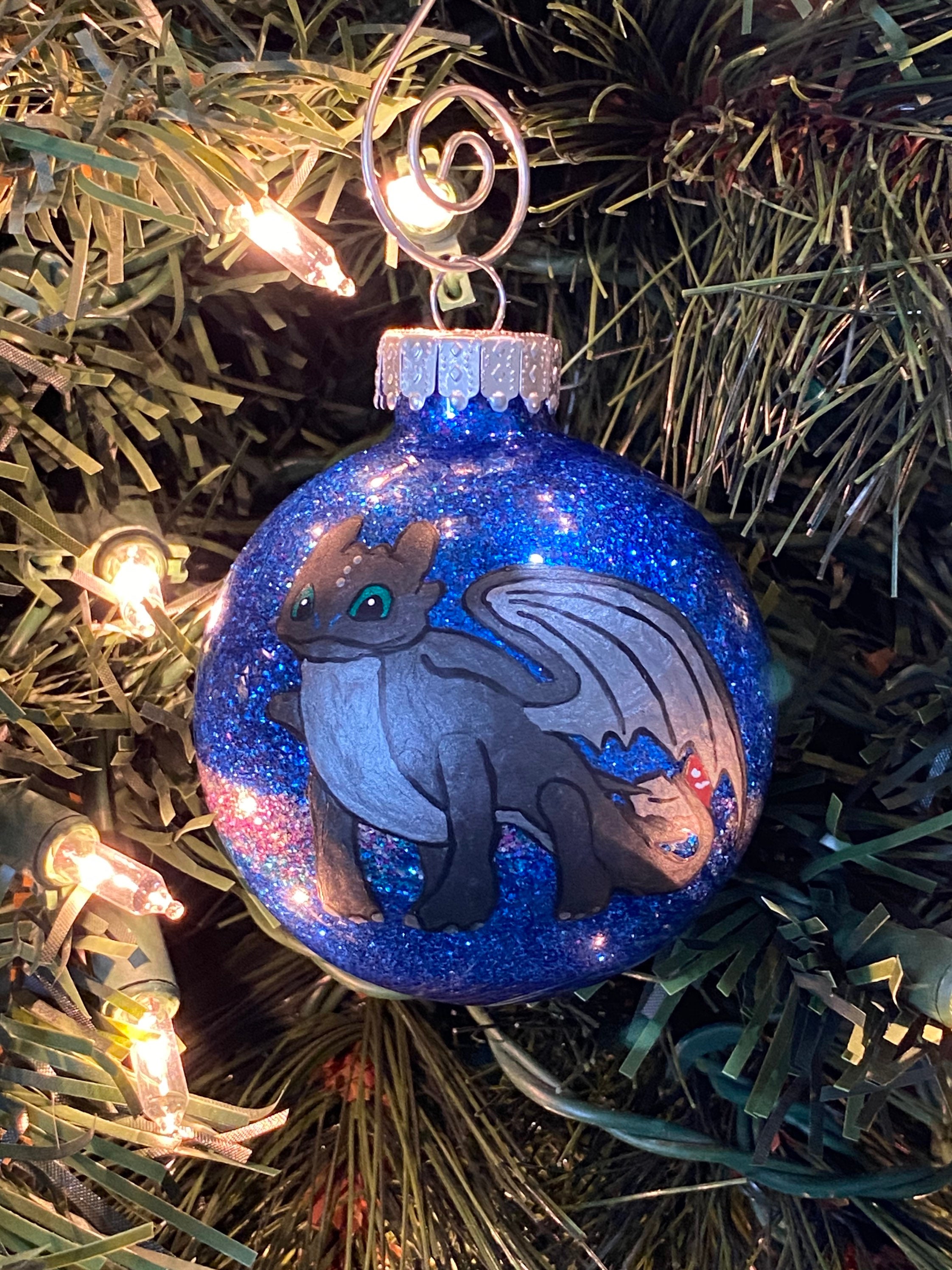 Toothless light fury and night light inspired hand painted | Etsy