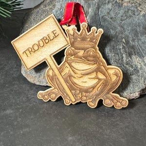 Talking prince fantasy romance villan book Inspired wooden ornament image 2
