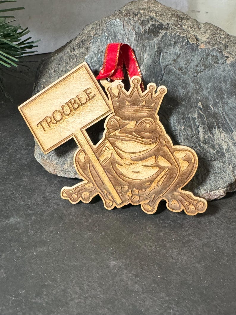 Talking prince fantasy romance villan book Inspired wooden ornament image 2