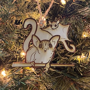 Sugar Glider Pocket Pets Exotic Pet Christmas Ornament -personalized