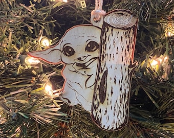 Baby green alien cute ornament