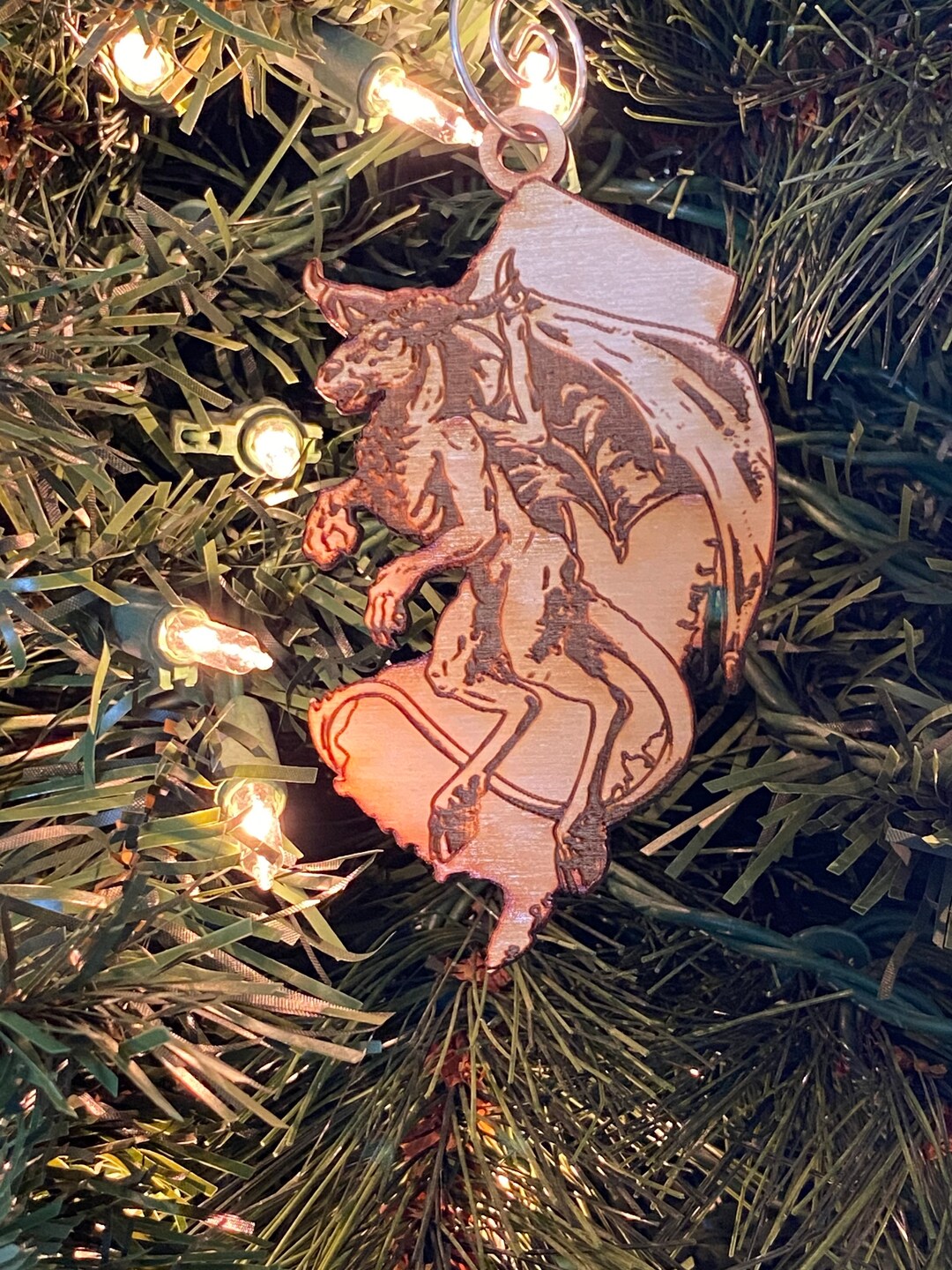 New Jersey Devil Ornament Wood, Cryptid Ornament Handmade, Cryptozoology Funny Fathers Day Gift