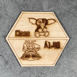 Dishwasher Magnet Clean/Dirty Gremlins gizmo Stripe