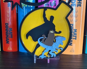 Decoración de estantería de Carl, el explorador de mazmorras: Mongo y la Princesa Donut, figuras decorativas pintadas a mano por Carl.