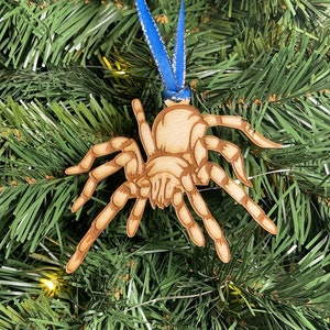 tarantula Christmas ornament wood, arachnophiles tarantula dad tarantula decor, spider ornament, arachnology spider gifts, oddities and