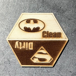 Dishwasher Magnet Clean/Dirty super hero clean bat