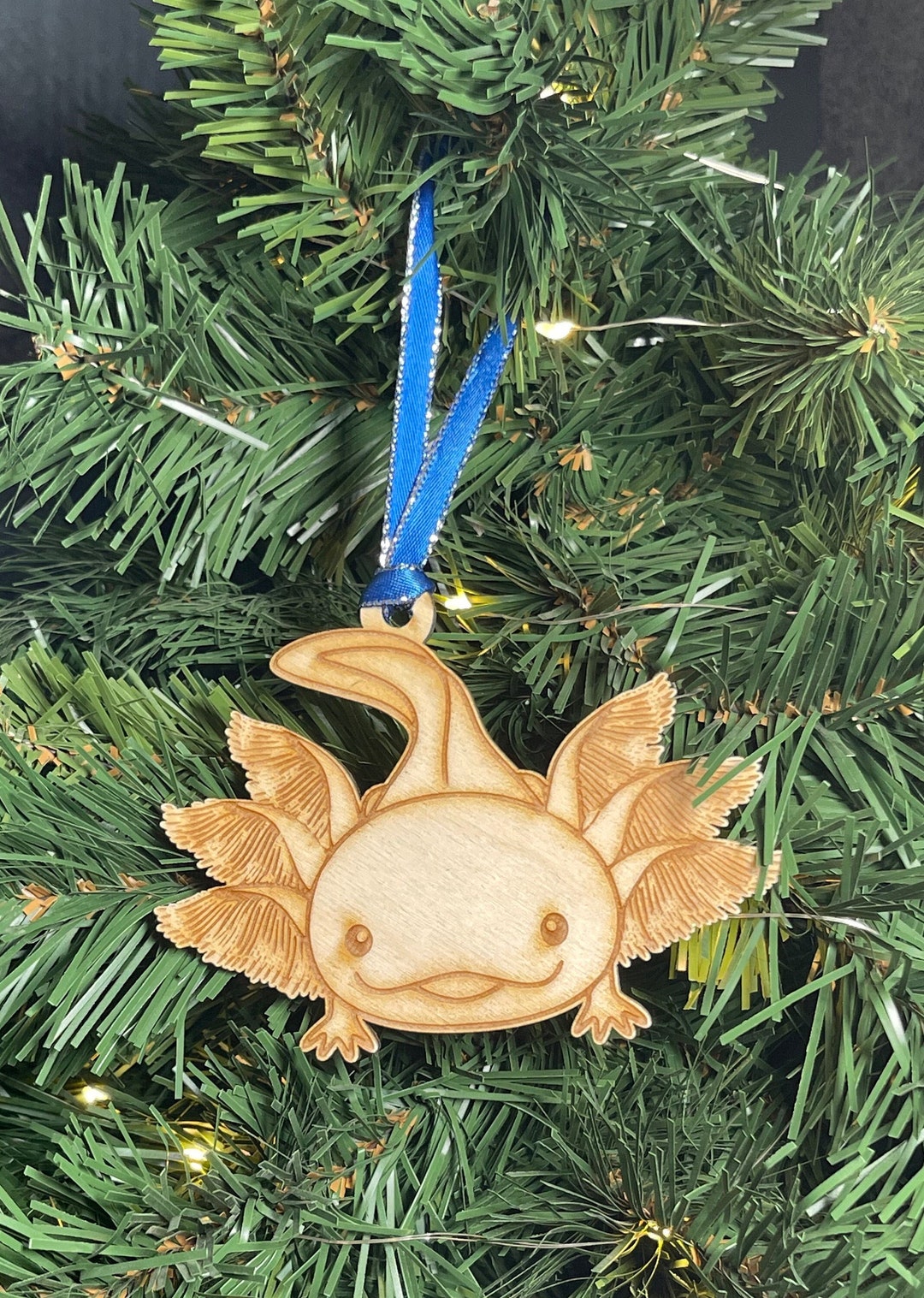 Cute Axolotl Ornament Wood, Axolotl Decor, Axolotl Gifts, Axolotl Mom