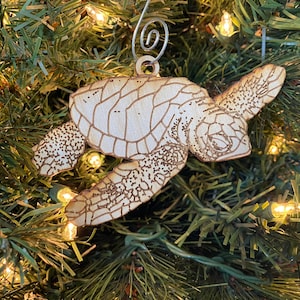 Sea Turtle Wooden Ornament
