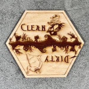 Dishwasher Magnet Clean/Dirty Jack ooOogie nightmare gift housewarming gift