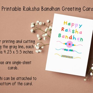 4 Raksha Bandhan Cards Printable Instant Download Raksha - Etsy