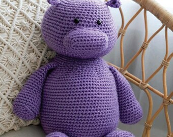 Amigurumi-haakpatroon nijlpaard | Gemakkelijke knuffel zonder naaien (pdf)